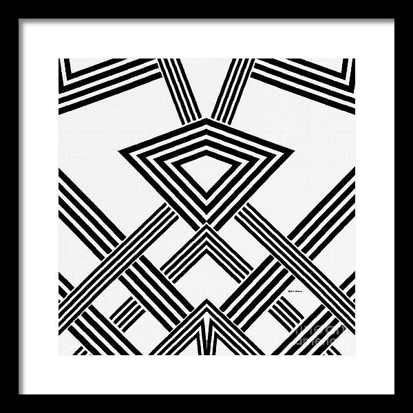 Black And White Diamond - Framed Print