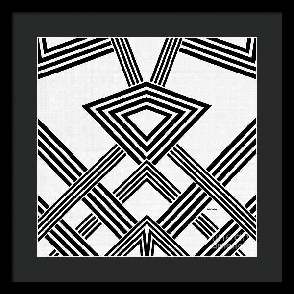 Black And White Diamond - Framed Print