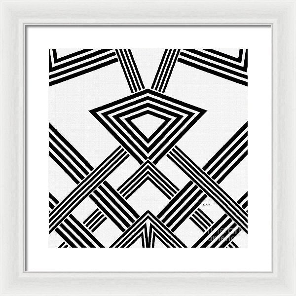 Black And White Diamond - Framed Print