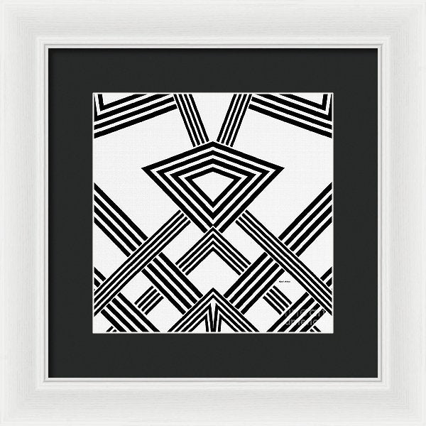 Black And White Diamond - Framed Print