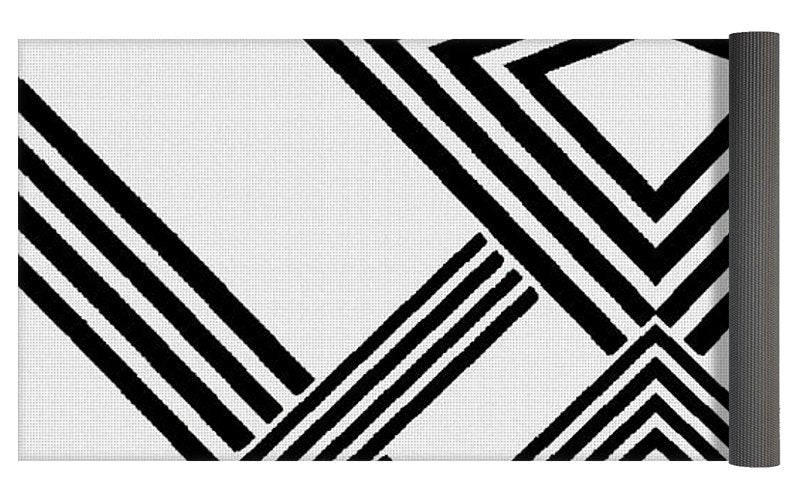 Black And White Diamond - Yoga Mat