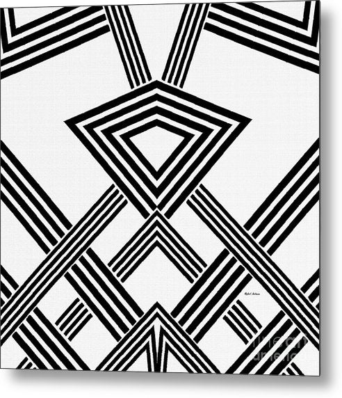 Black And White Diamond - Metal Print