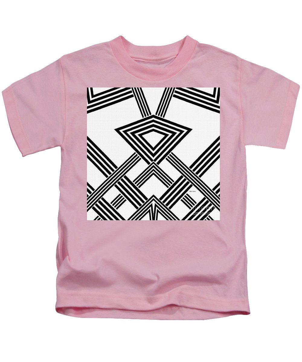 T-shirt pour enfant avec motif diamant noir et blanc