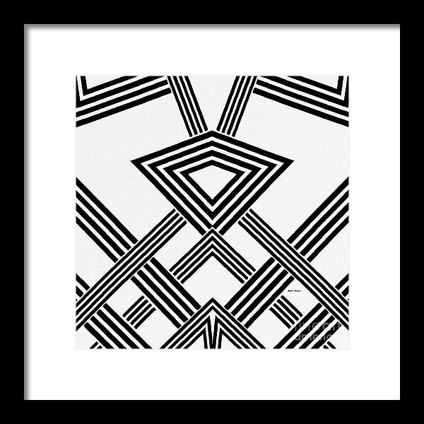 Black And White Diamond - Framed Print