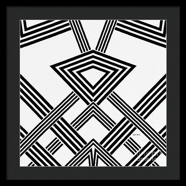 Black And White Diamond - Framed Print