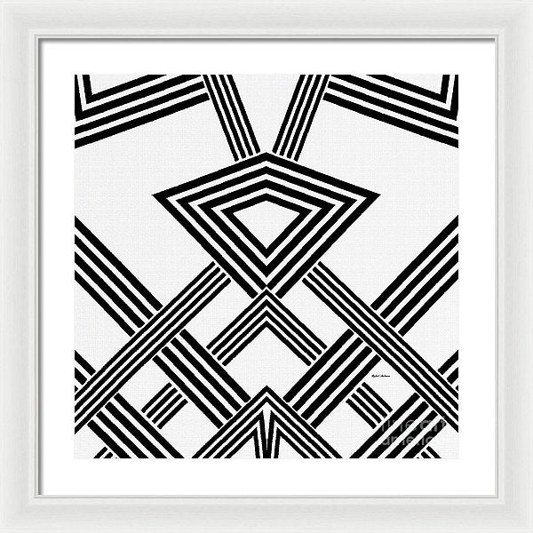 Black And White Diamond - Framed Print