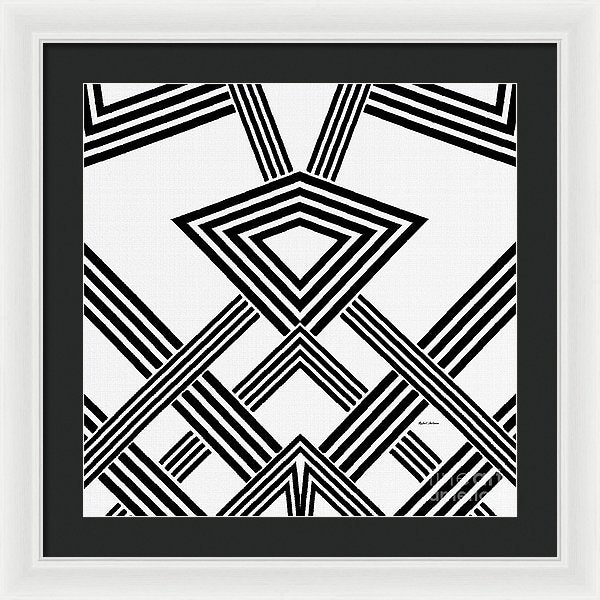 Black And White Diamond - Framed Print