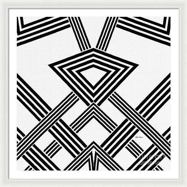 Black And White Diamond - Framed Print