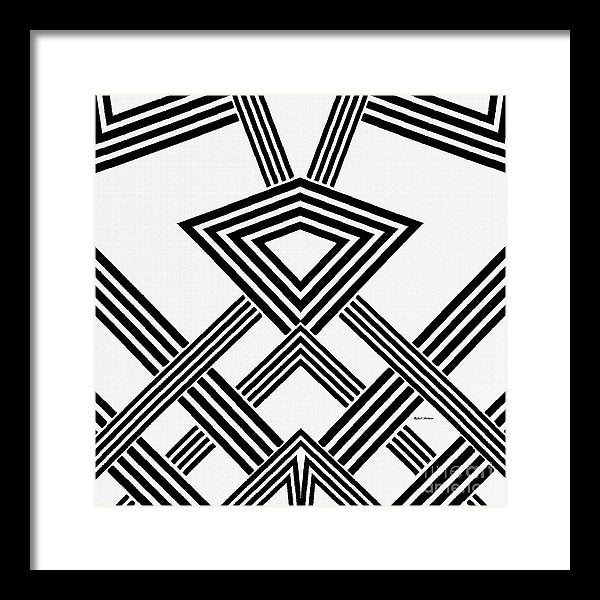 Black And White Diamond - Framed Print