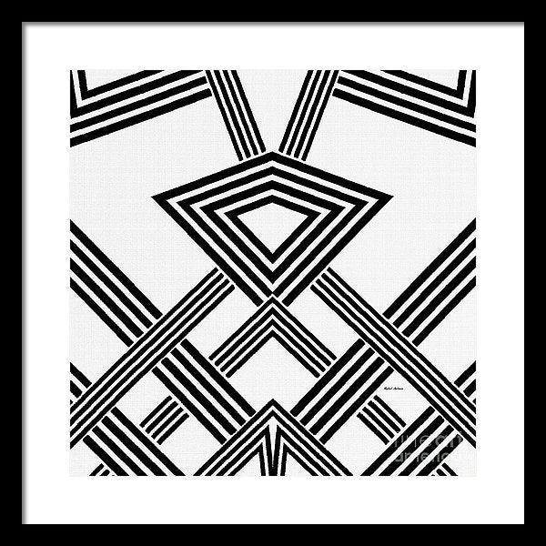 Black And White Diamond - Framed Print