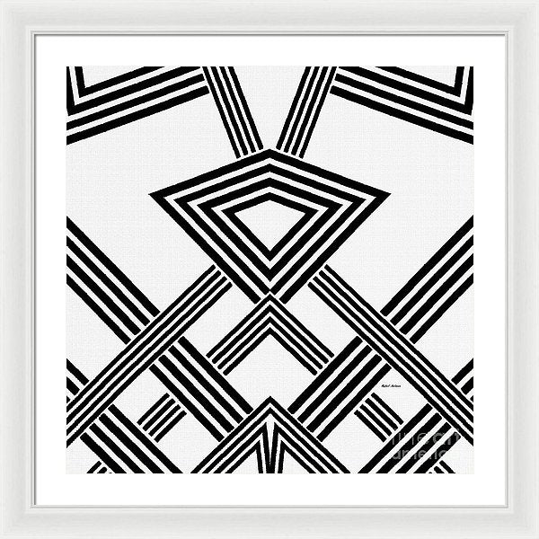 Black And White Diamond - Framed Print