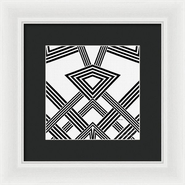 Black And White Diamond - Framed Print