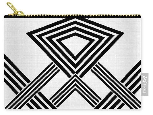 Black And White Diamond - Carry-All Pouch