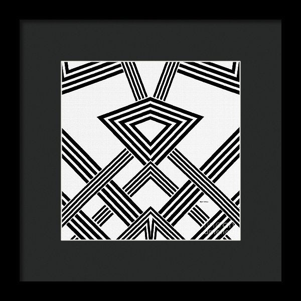 Black And White Diamond - Framed Print