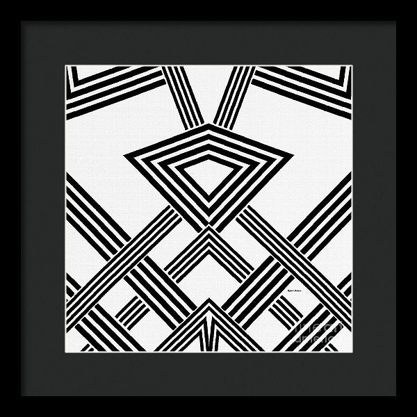 Black And White Diamond - Framed Print