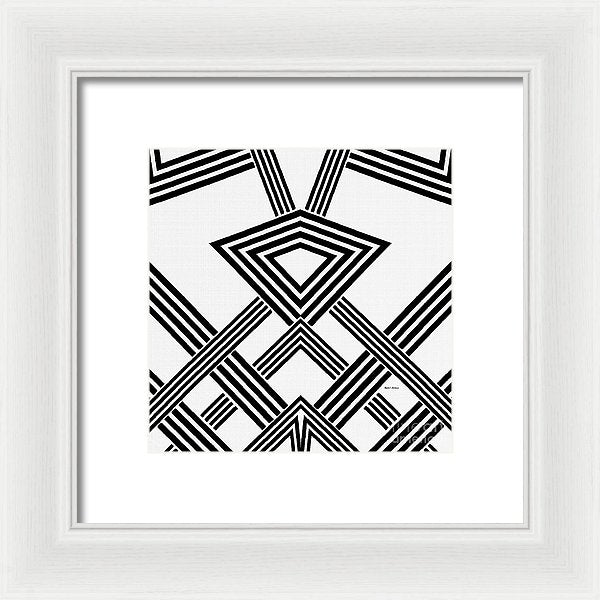 Black And White Diamond - Framed Print