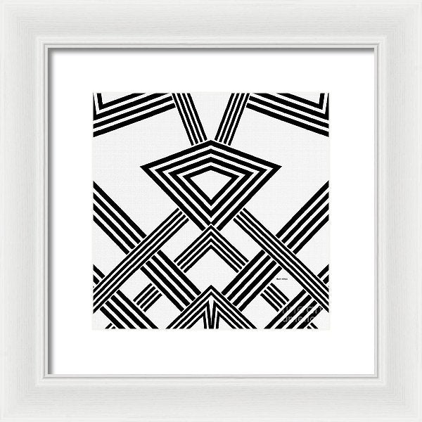 Black And White Diamond - Framed Print