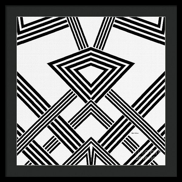 Black And White Diamond - Framed Print