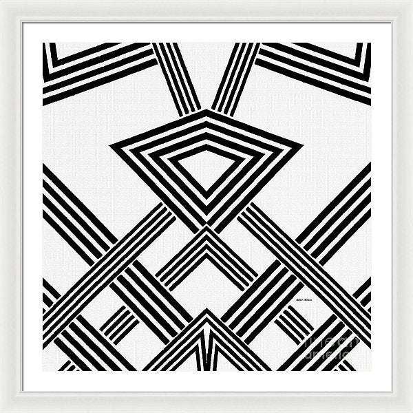 Black And White Diamond - Framed Print