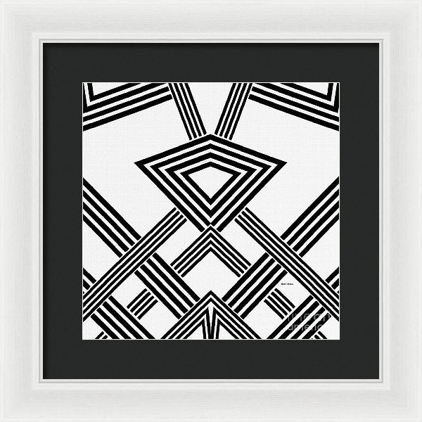 Black And White Diamond - Framed Print