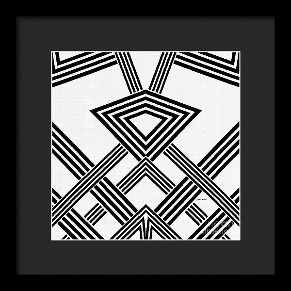 Black And White Diamond - Framed Print