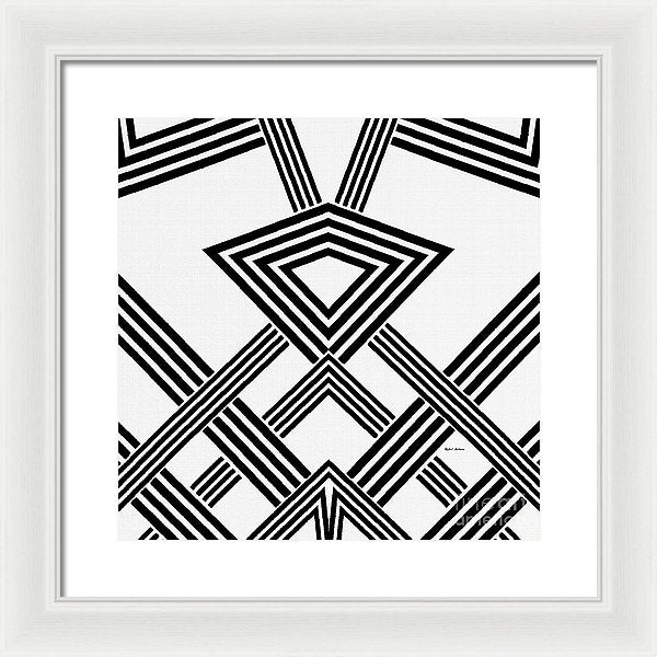 Black And White Diamond - Framed Print