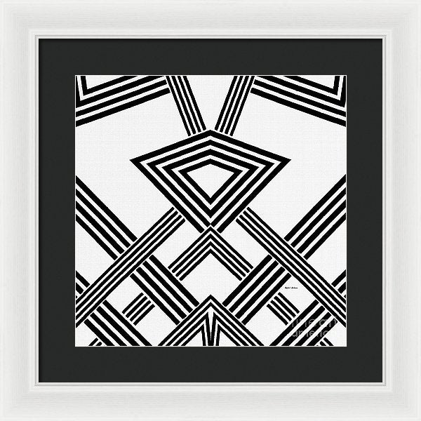 Black And White Diamond - Framed Print