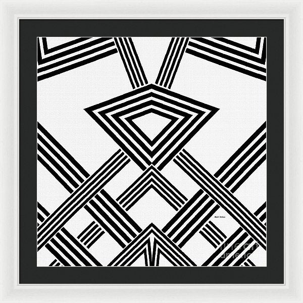 Black And White Diamond - Framed Print