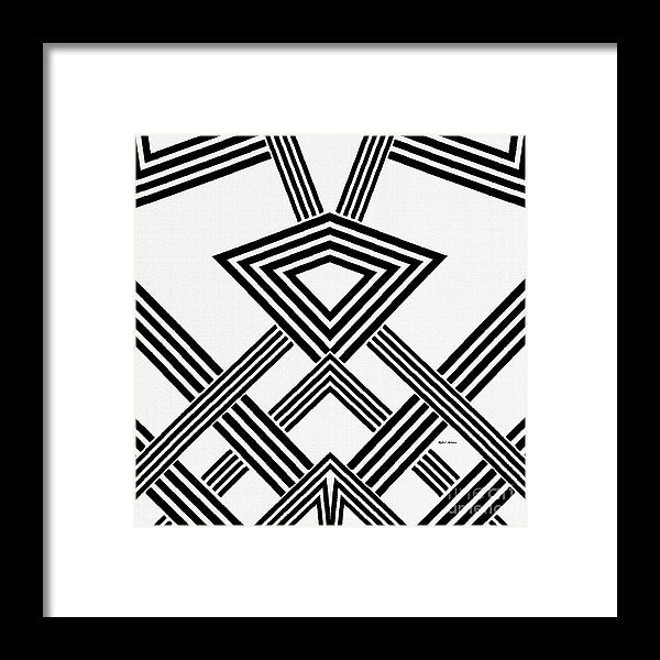 Black And White Diamond - Framed Print