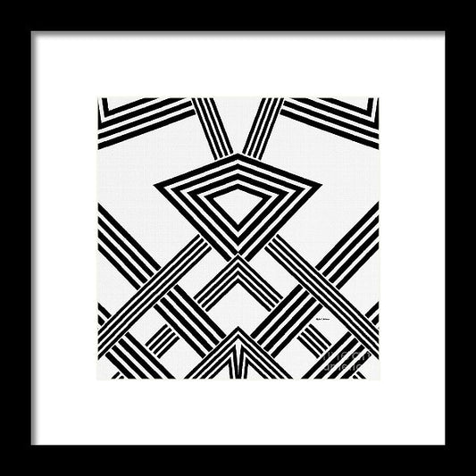 Black And White Diamond - Framed Print