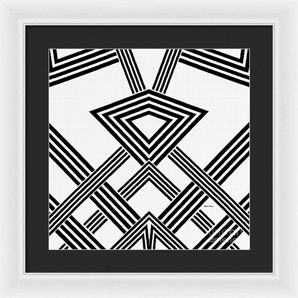 Black And White Diamond - Framed Print