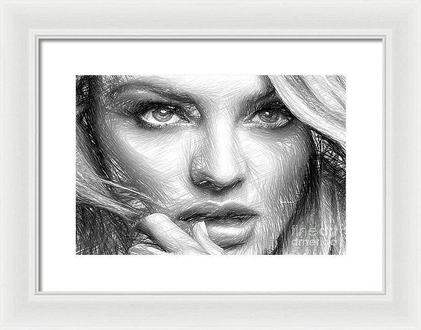 Framed Print - Black And White Drawing