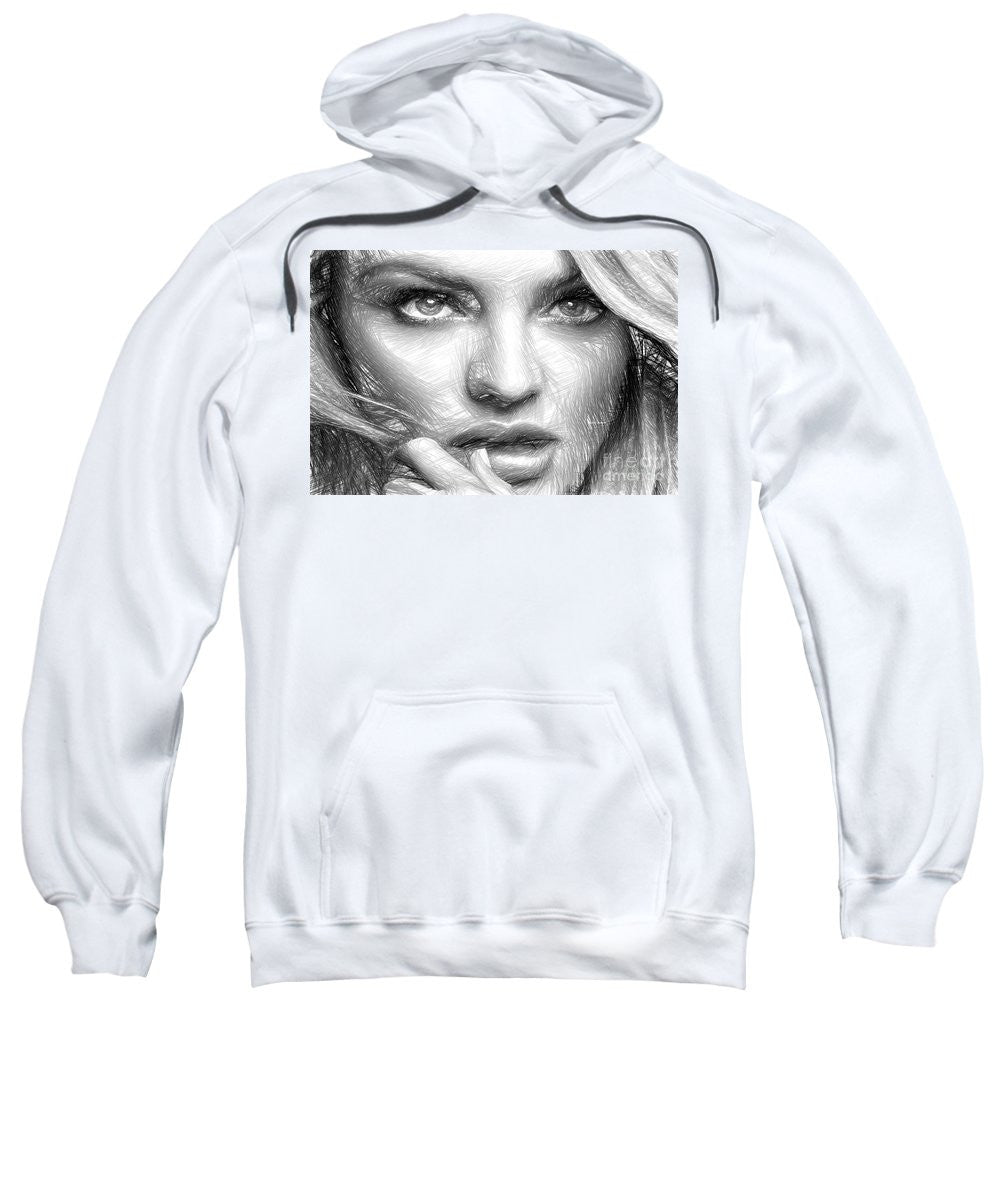 Sweatshirt - Black And White Drawing