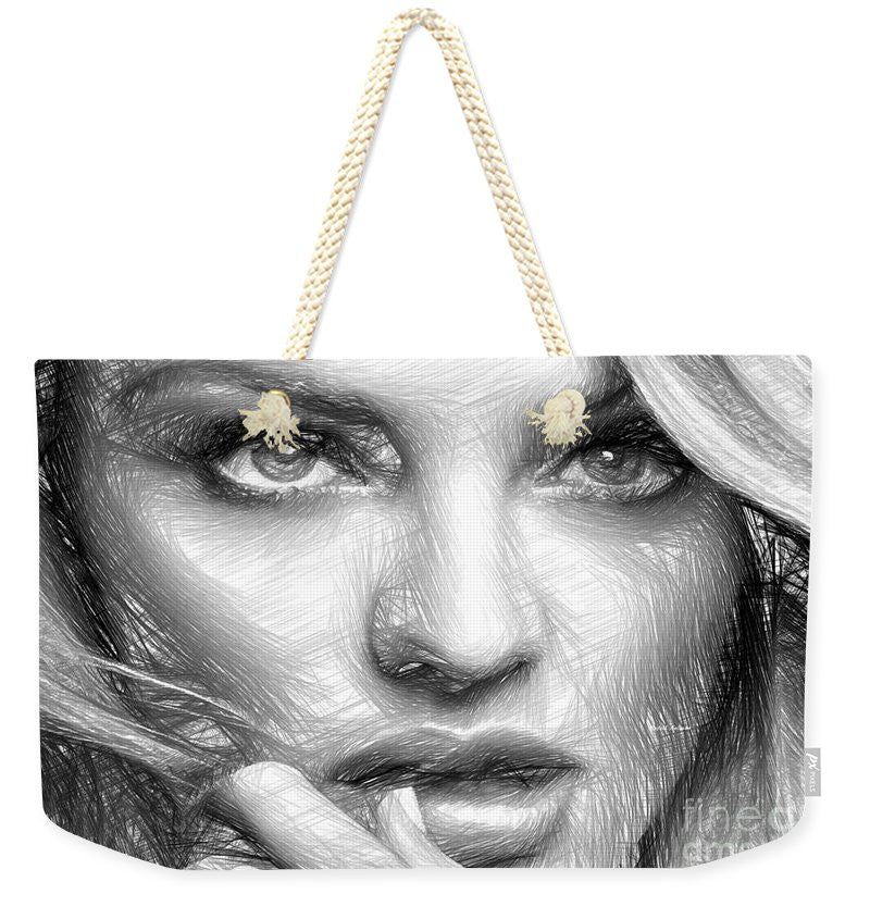 Weekender Tote Bag - Black And White Drawing