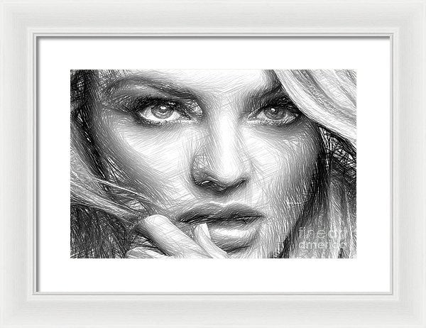 Framed Print - Black And White Drawing