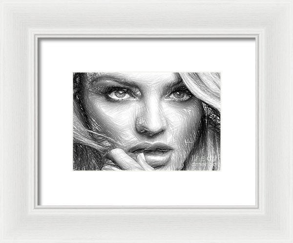 Framed Print - Black And White Drawing