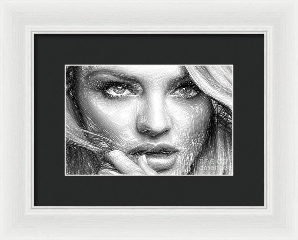 Framed Print - Black And White Drawing