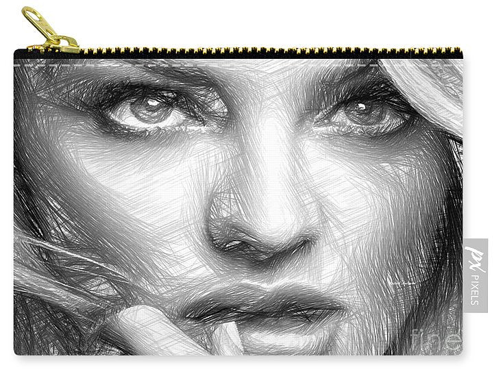 Carry-All Pouch - Black And White Drawing