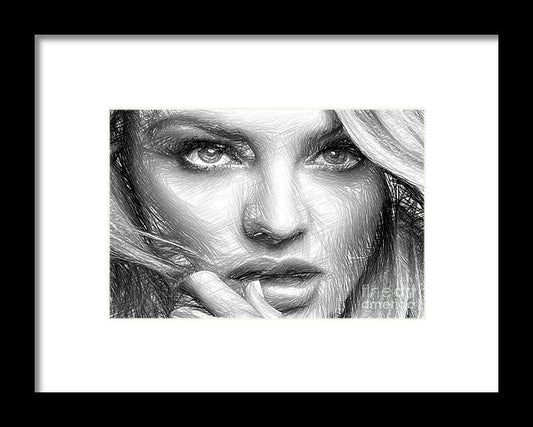 Framed Print - Black And White Drawing