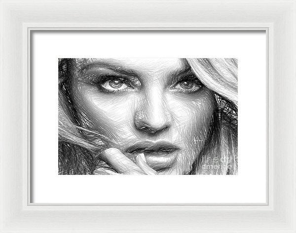 Framed Print - Black And White Drawing