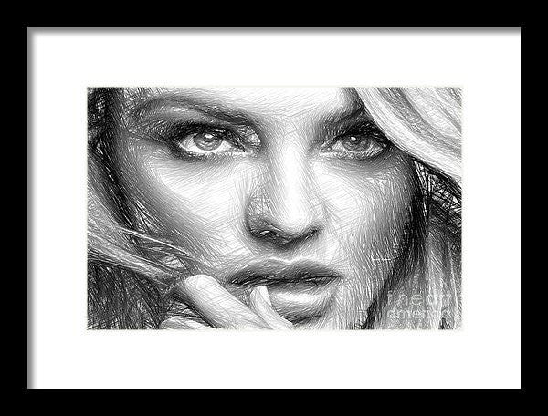 Framed Print - Black And White Drawing