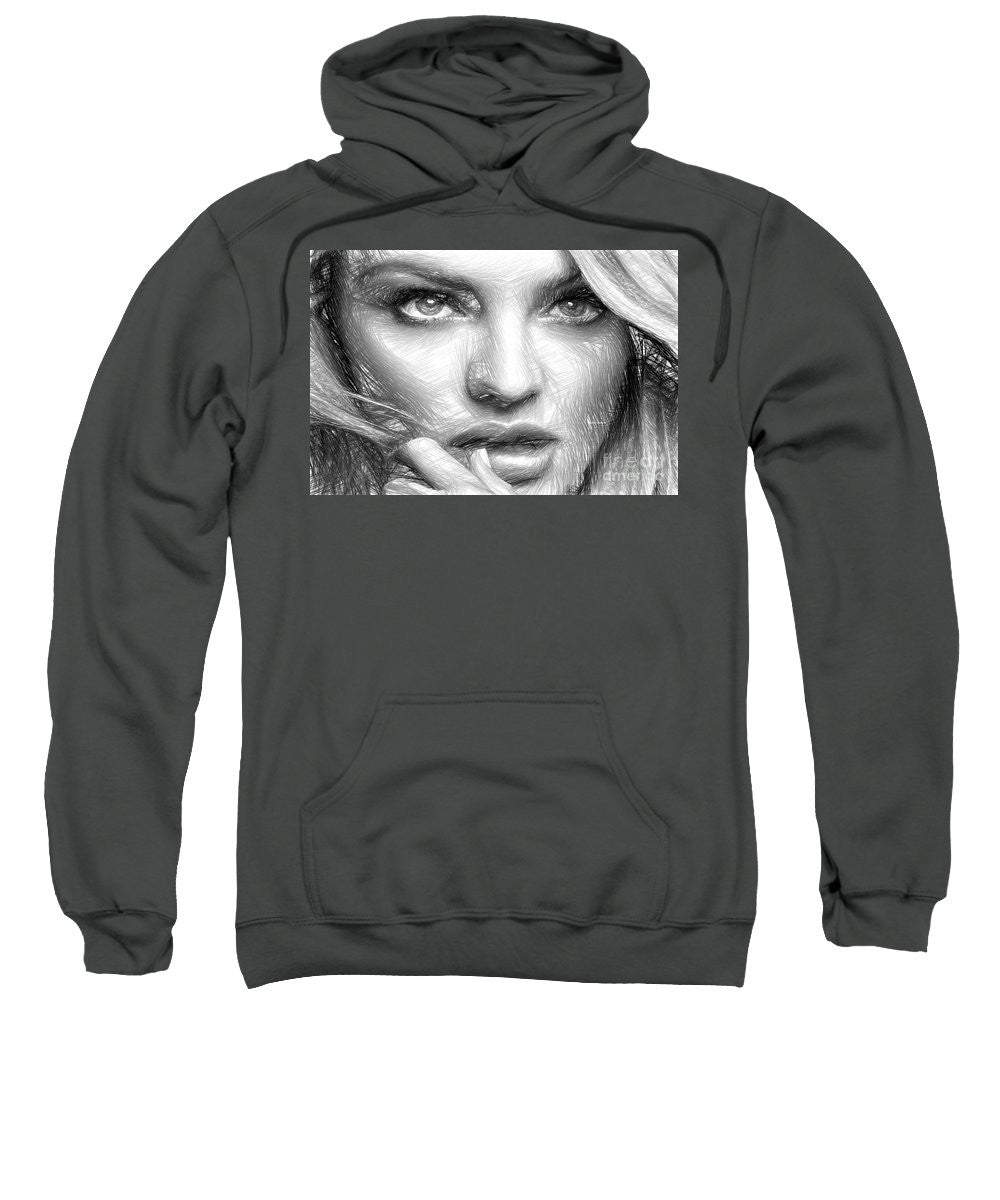 Sweatshirt - Black And White Drawing