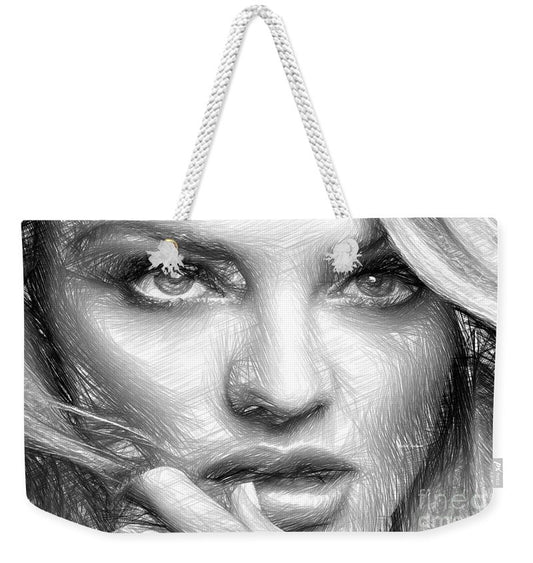 Weekender Tote Bag - Black And White Drawing