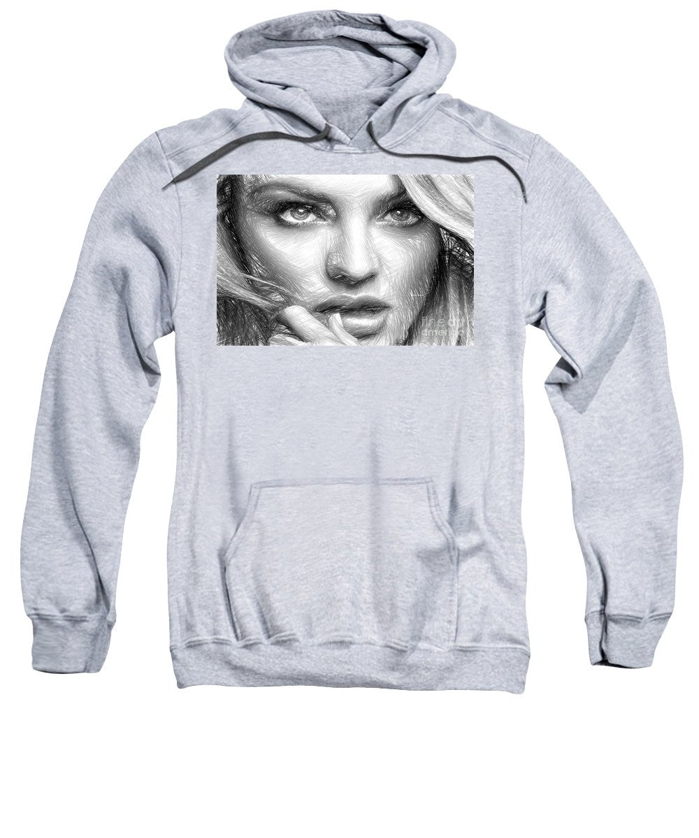 Sweatshirt - Black And White Drawing