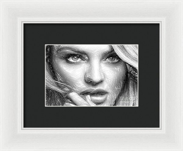 Framed Print - Black And White Drawing