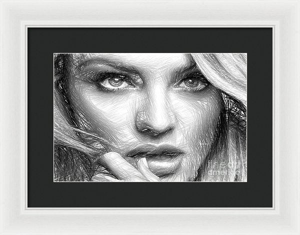 Framed Print - Black And White Drawing