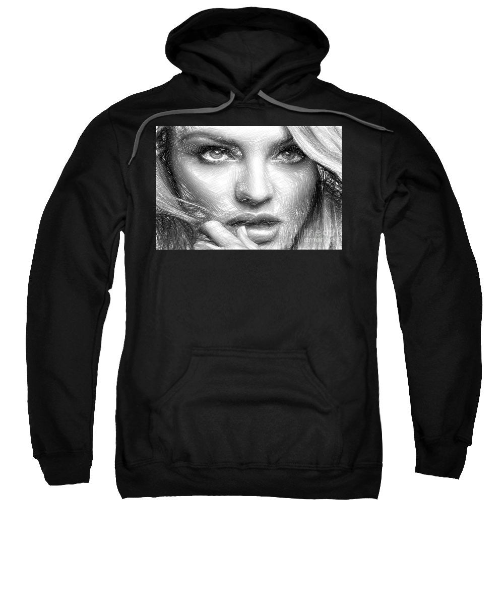 Sweatshirt - Black And White Drawing