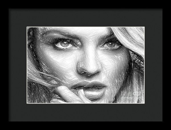 Framed Print - Black And White Drawing