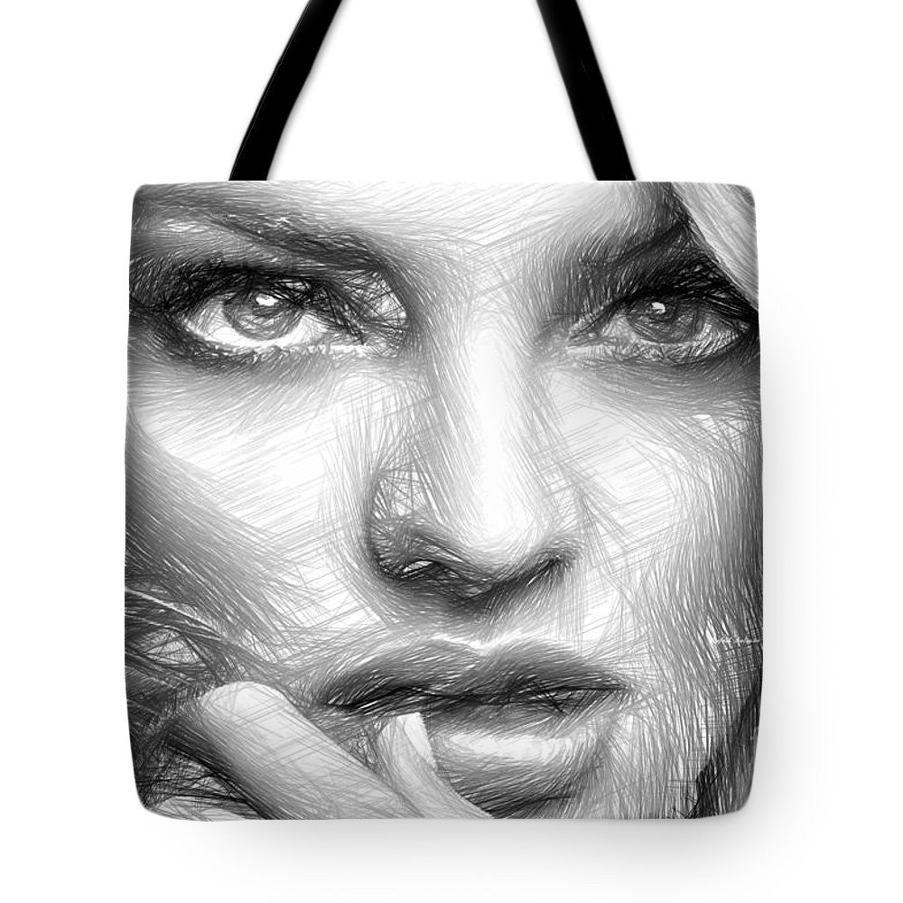 Tote Bag - Black And White Drawing