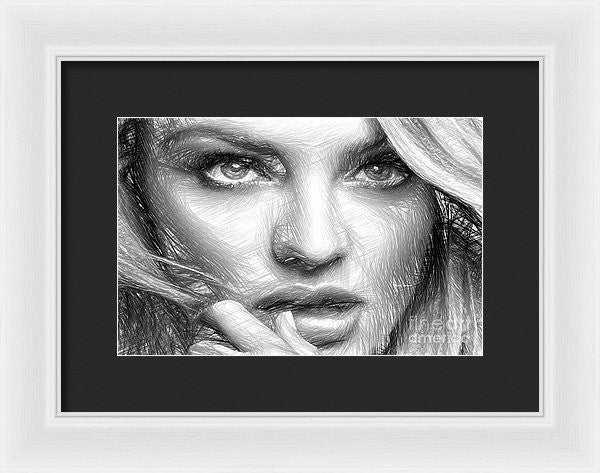 Framed Print - Black And White Drawing